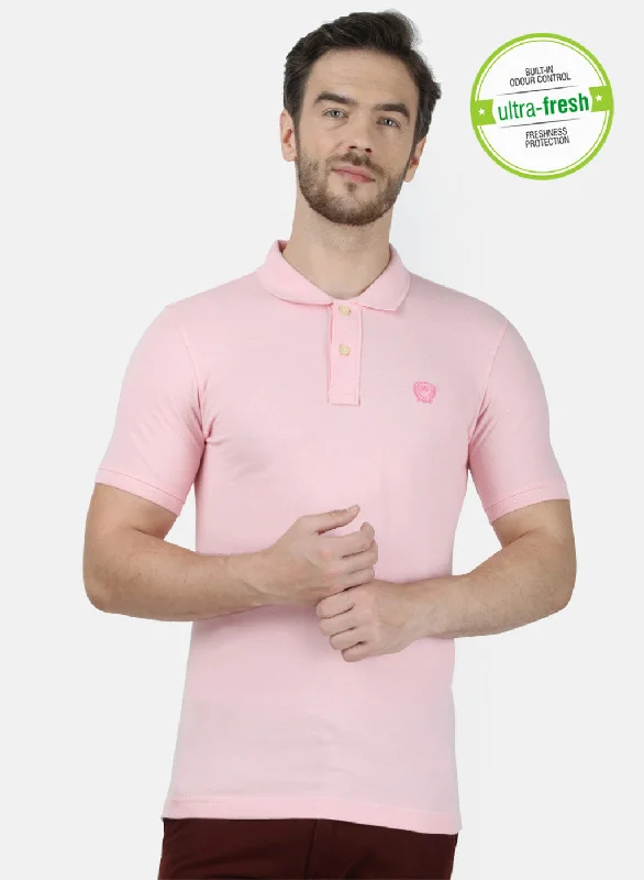 Men's Shirts with Hidden PocketsMens Pink Plain T-Shirt