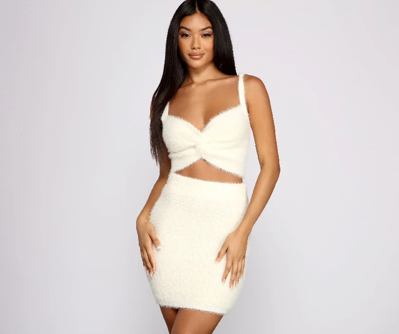trendy women's topsTrendy Babe Knit Crop Top