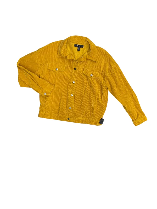 Men's Coats with Velcro ClosuresJacket Other By Forever 21 In Yellow, Size: L